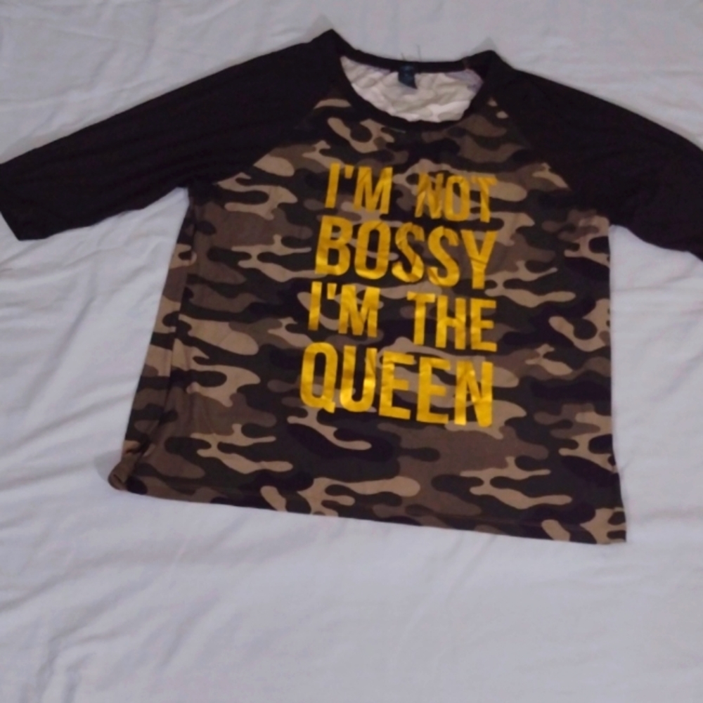 ⭐2 for $15⭐ Rue21+ 3/4 sleeve camo graphic tee